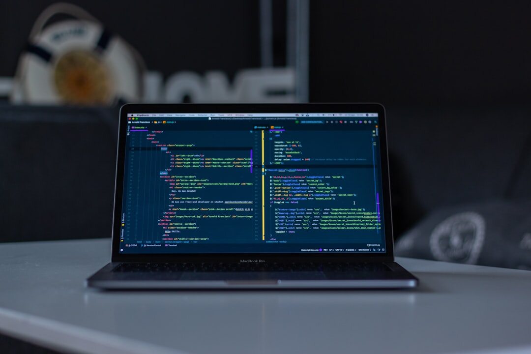 python code on laptop screen