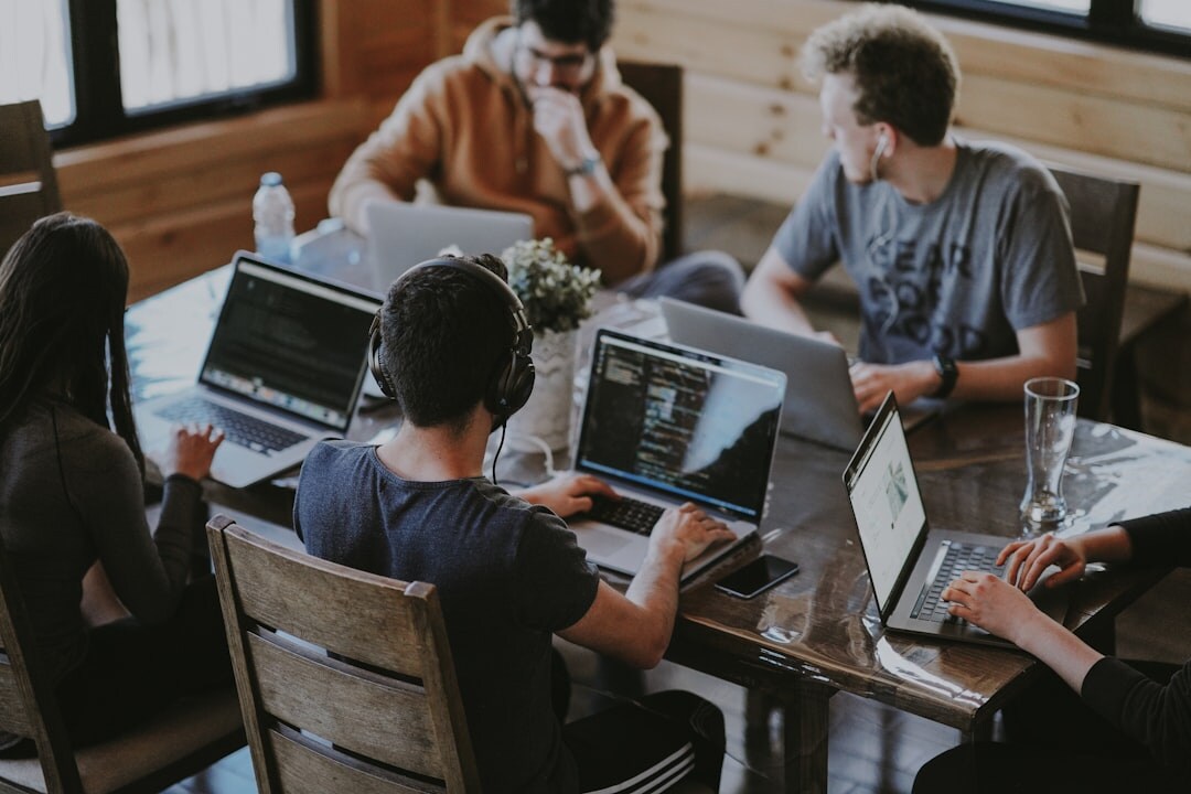 group of students in coding workshop